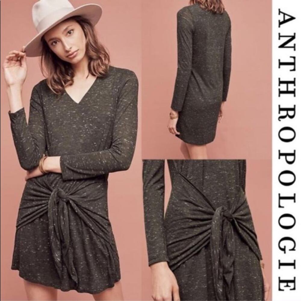 Anthropologie Dolan Left Coast Green Tied Tee Dress
